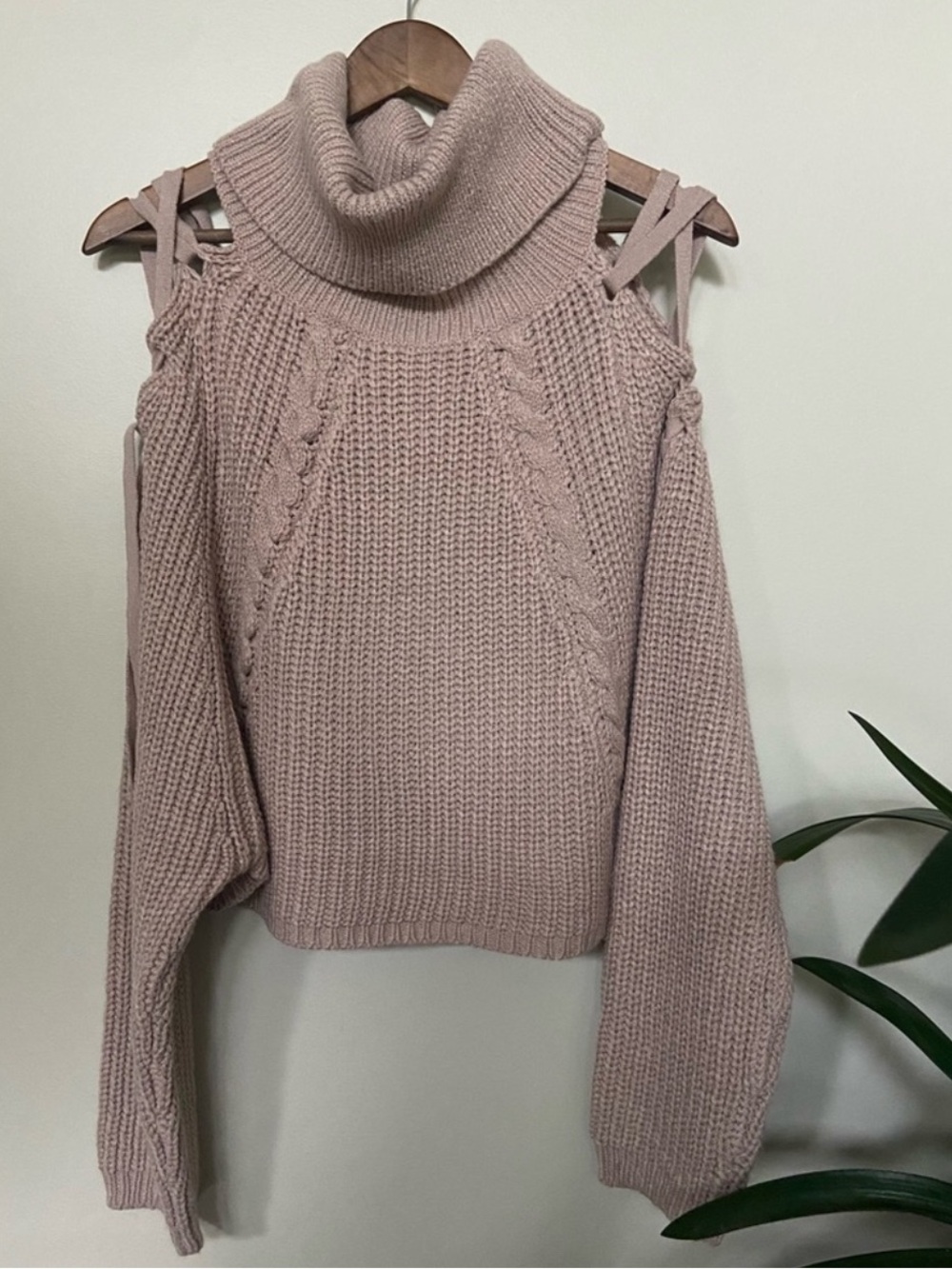 ☀️ Revamped ☀️ cold shoulder knit sweater